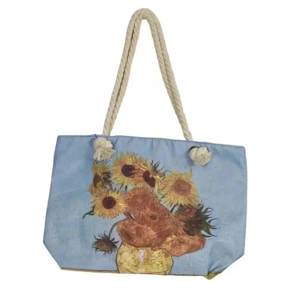 NWT Cherie Bliss Sunflower Van Gogh Tote Shoulder Bag Floral Purse